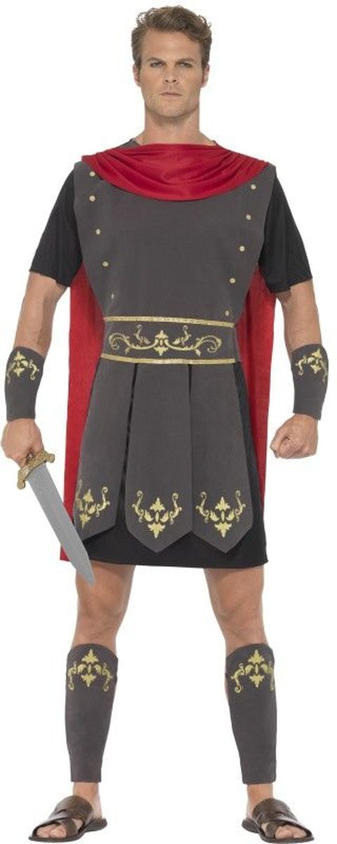 Strijder (Oudheid) Kostuum | Romeinse Gladiator Enrique | Man | Small | Carnaval kostuum | Verkleedkleding